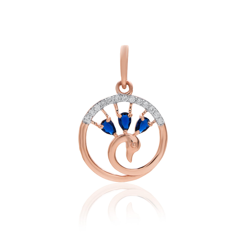 Midnight Crescent Diamond Pendant – front studio view