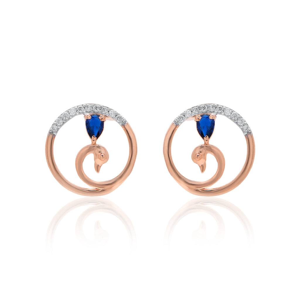 Midnight Orbit Diamond Earrings – alternate studio view