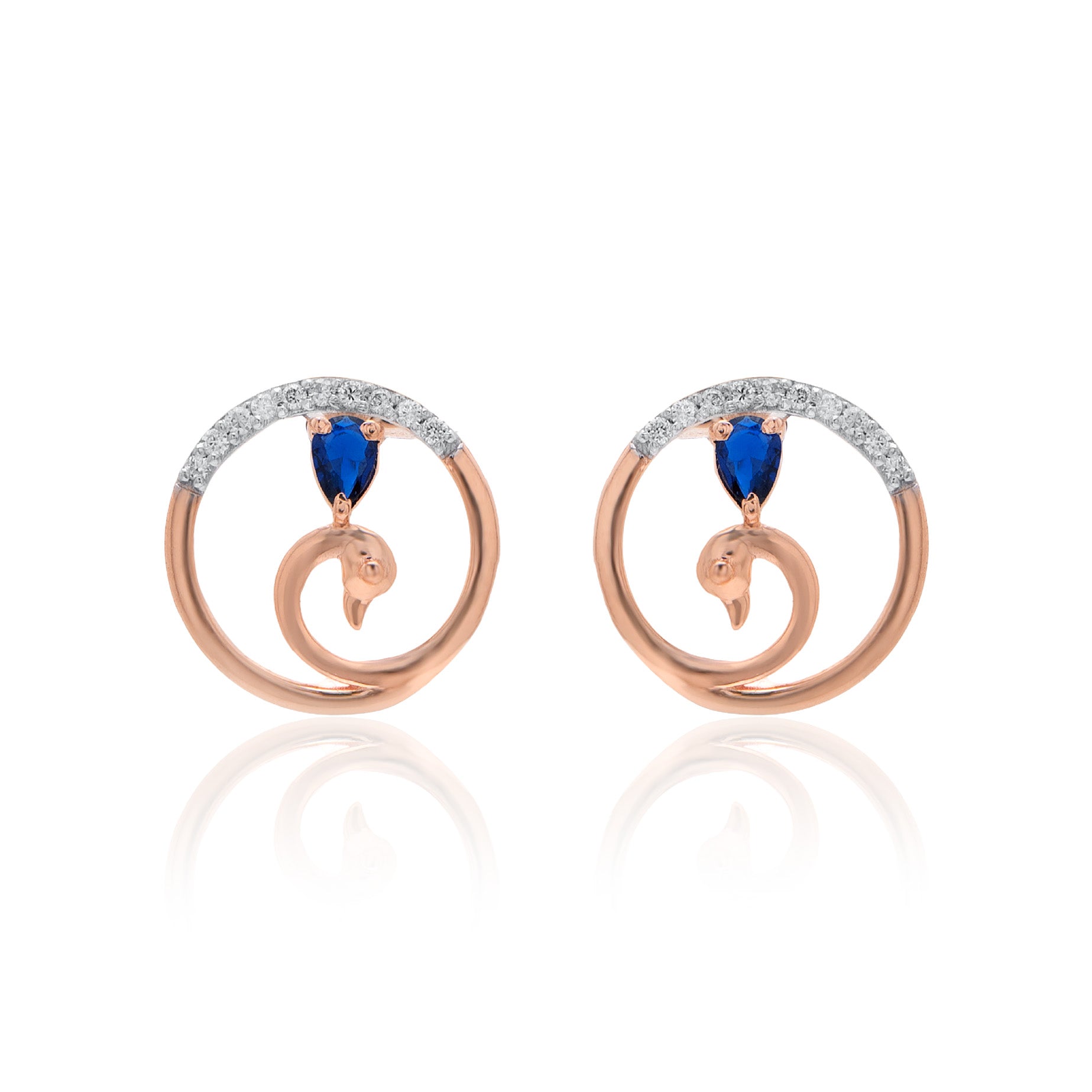 Midnight Orbit Diamond Earrings – alternate studio view