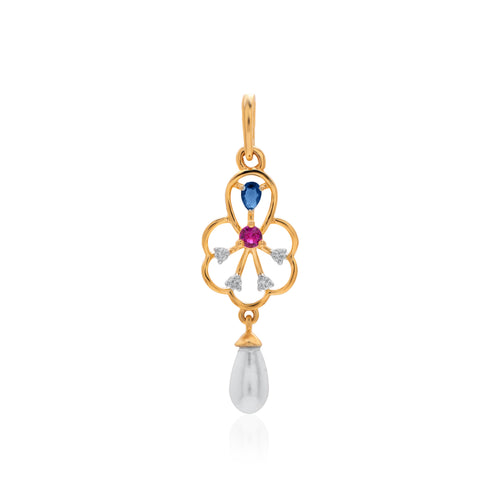 Blossom Rain Diamond Pendant – front studio view