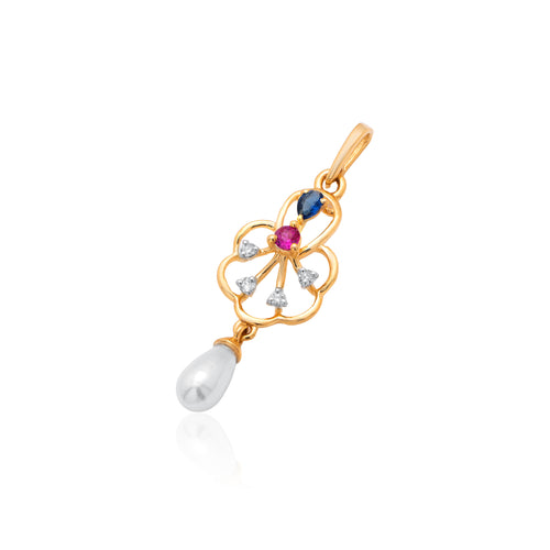 Blossom Rain Diamond Pendant – alternate studio view
