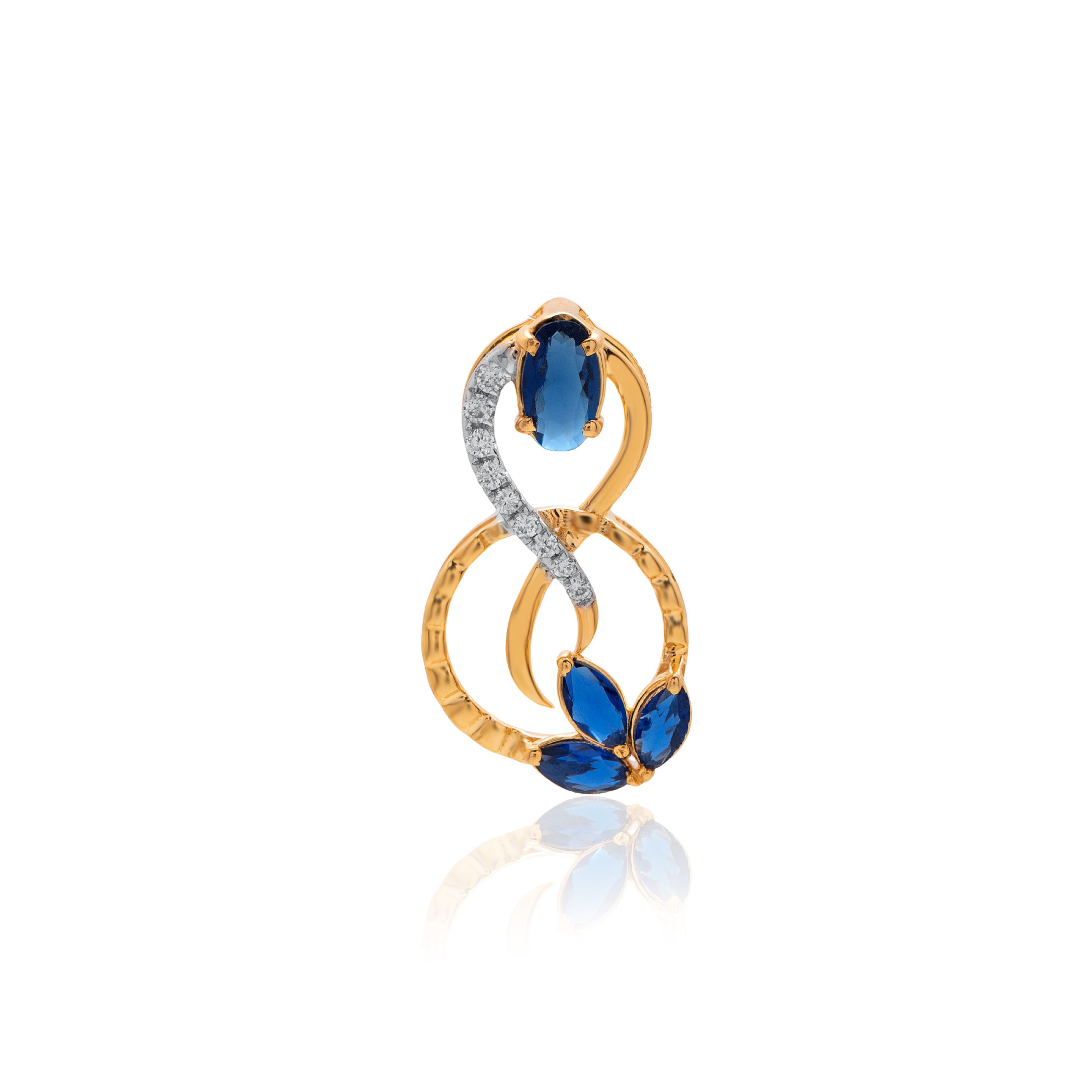 Azure Infinity Diamond Pendant – front studio view