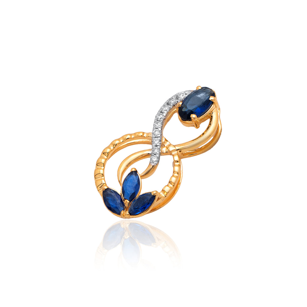 Azure Infinity Diamond Pendant – alternate studio view