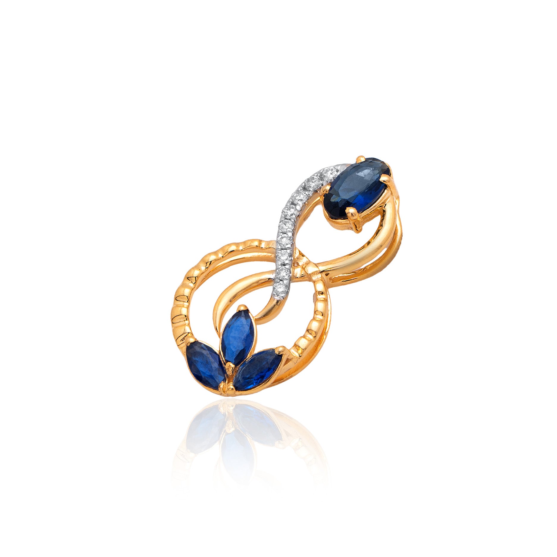 Azure Infinity Diamond Pendant – alternate studio view