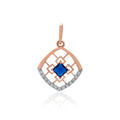 Midnight Mosaic Diamond Pendant – front studio view