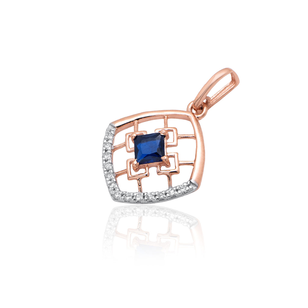 Midnight Mosaic Diamond Pendant – alternate studio view