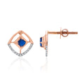 Midnight Mosaic Diamond Earrings – front studio view