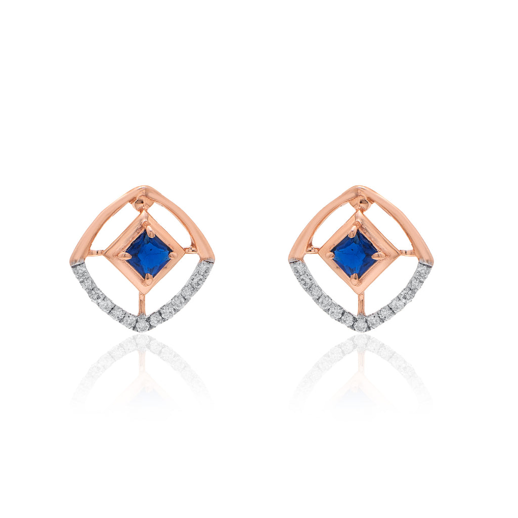 Midnight Mosaic Diamond Earrings – alternate studio view