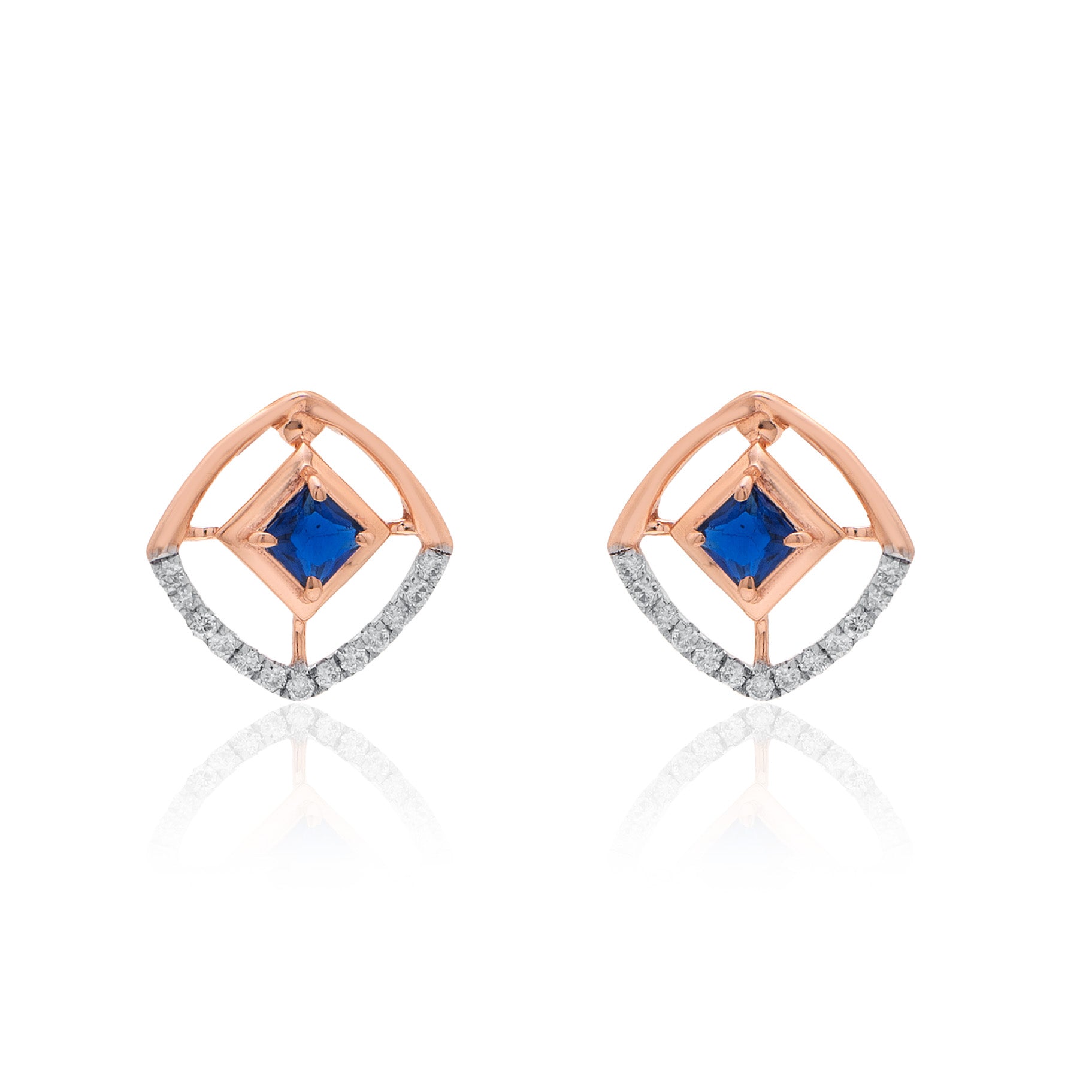 Midnight Mosaic Diamond Earrings – alternate studio view