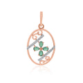 Garden Orbit Diamond Pendant – front studio view