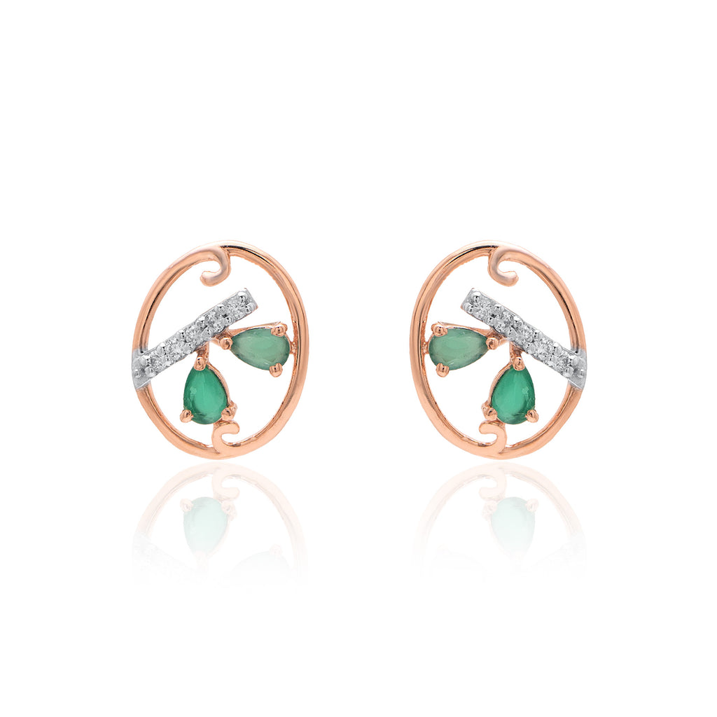 Garden Orbit Diamond Earrings – alternate studio view