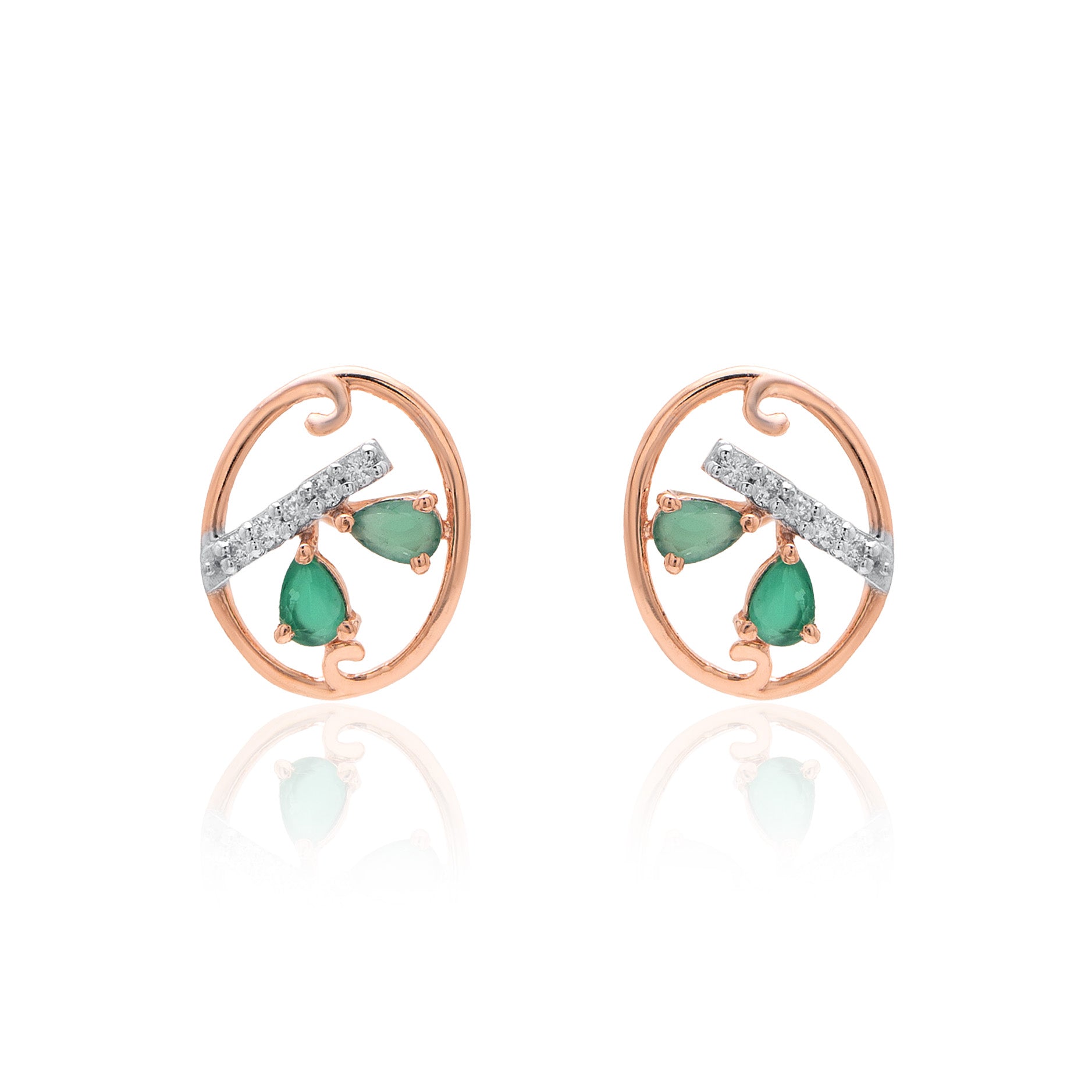 Garden Orbit Diamond Earrings – alternate studio view