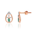 Verdant Teardrop Diamond Earrings – front studio view
