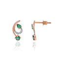 Crescent Dew Diamond Earrings – front studio view