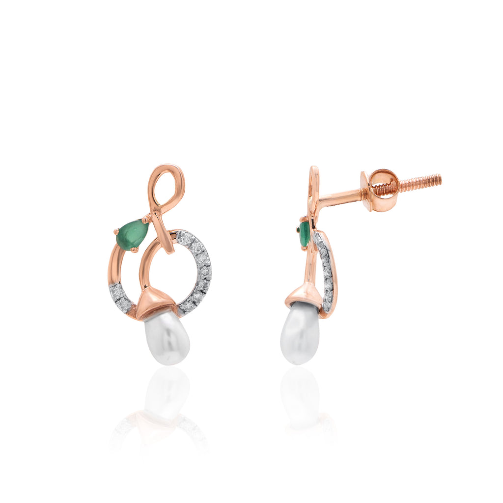 Infinity Grace Diamond Earrings – front studio view