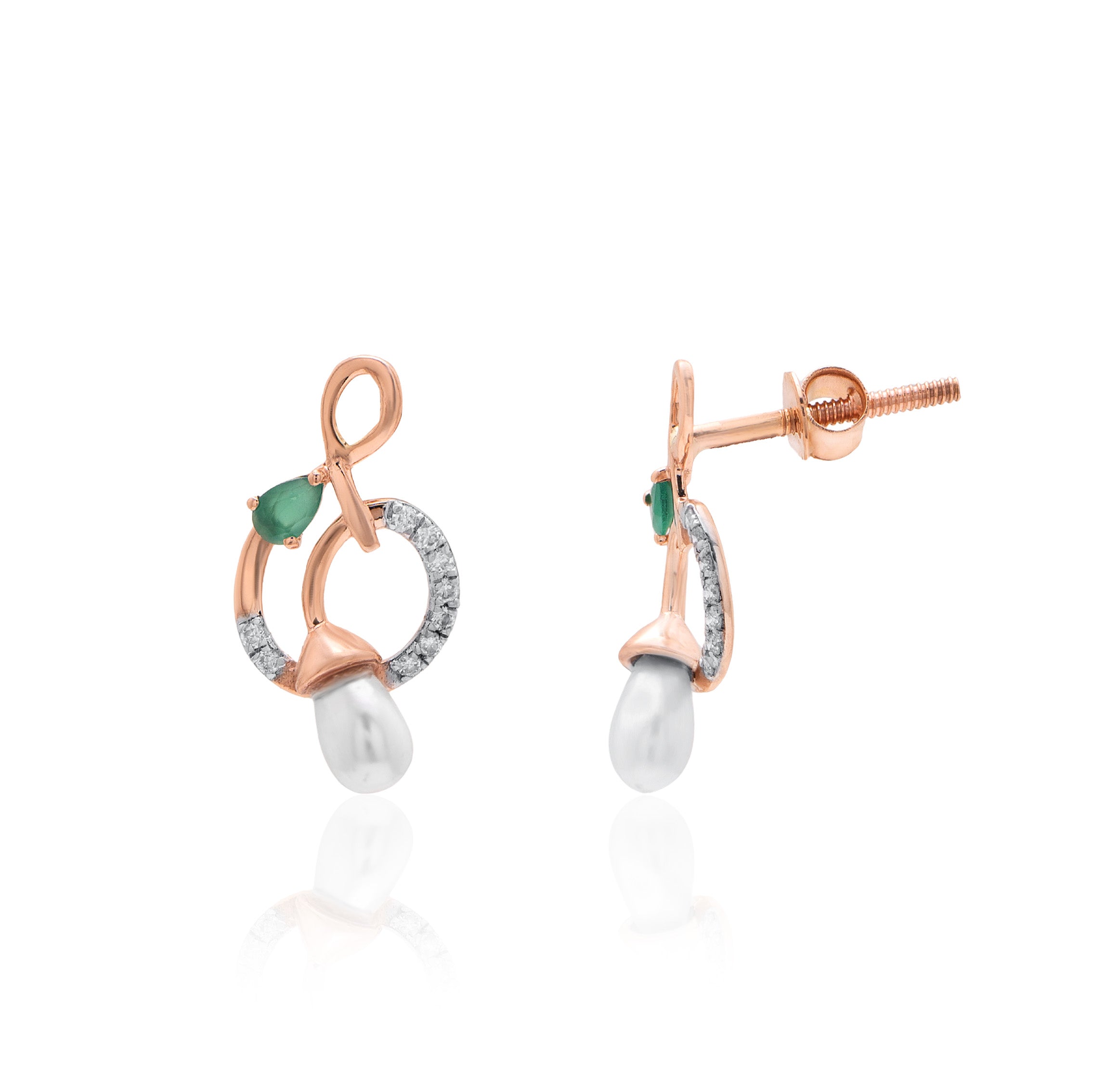 Infinity Grace Diamond Earrings – front studio view