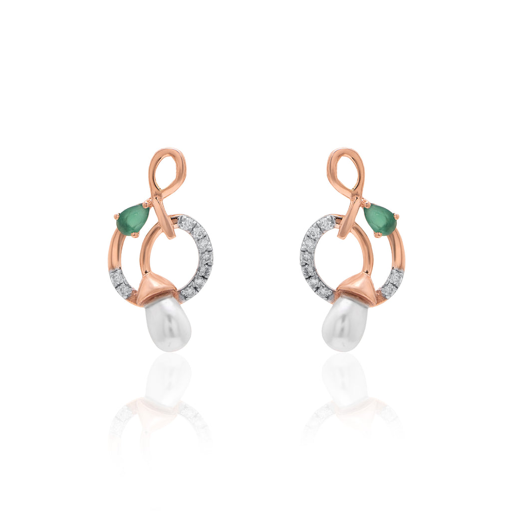 Infinity Grace Diamond Earrings – alternate studio view