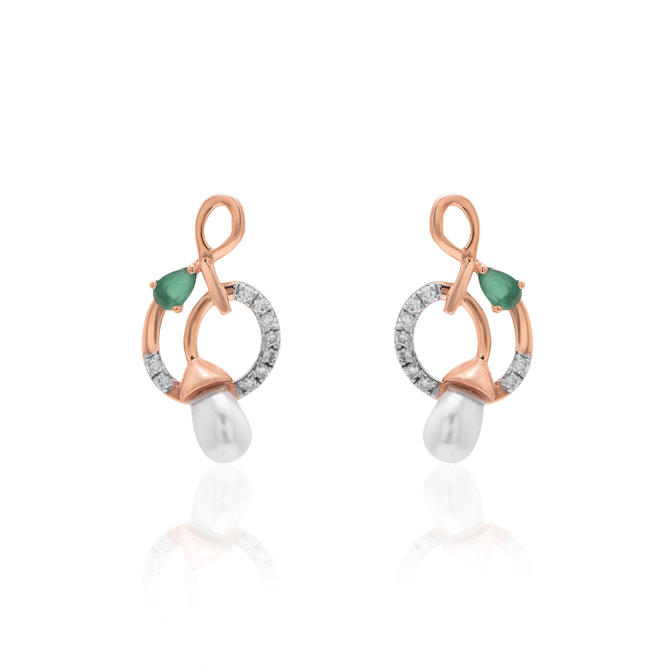 Infinity Grace Diamond Earrings – alternate studio view