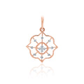 Stellar Bloom Diamond Pendant – front studio view