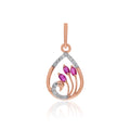 Roseate Flame Diamond Pendant – front studio view