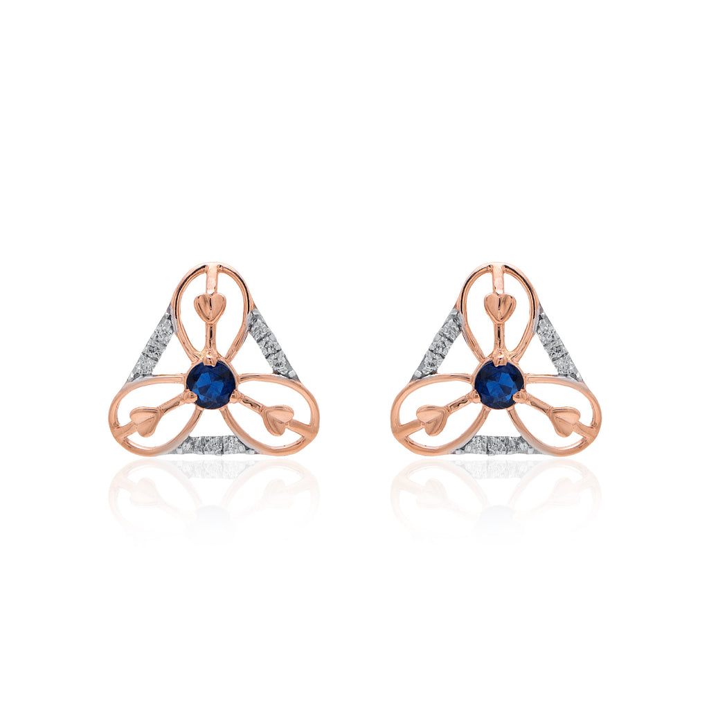 Trinity Aura Diamond Earrings – alternate studio view