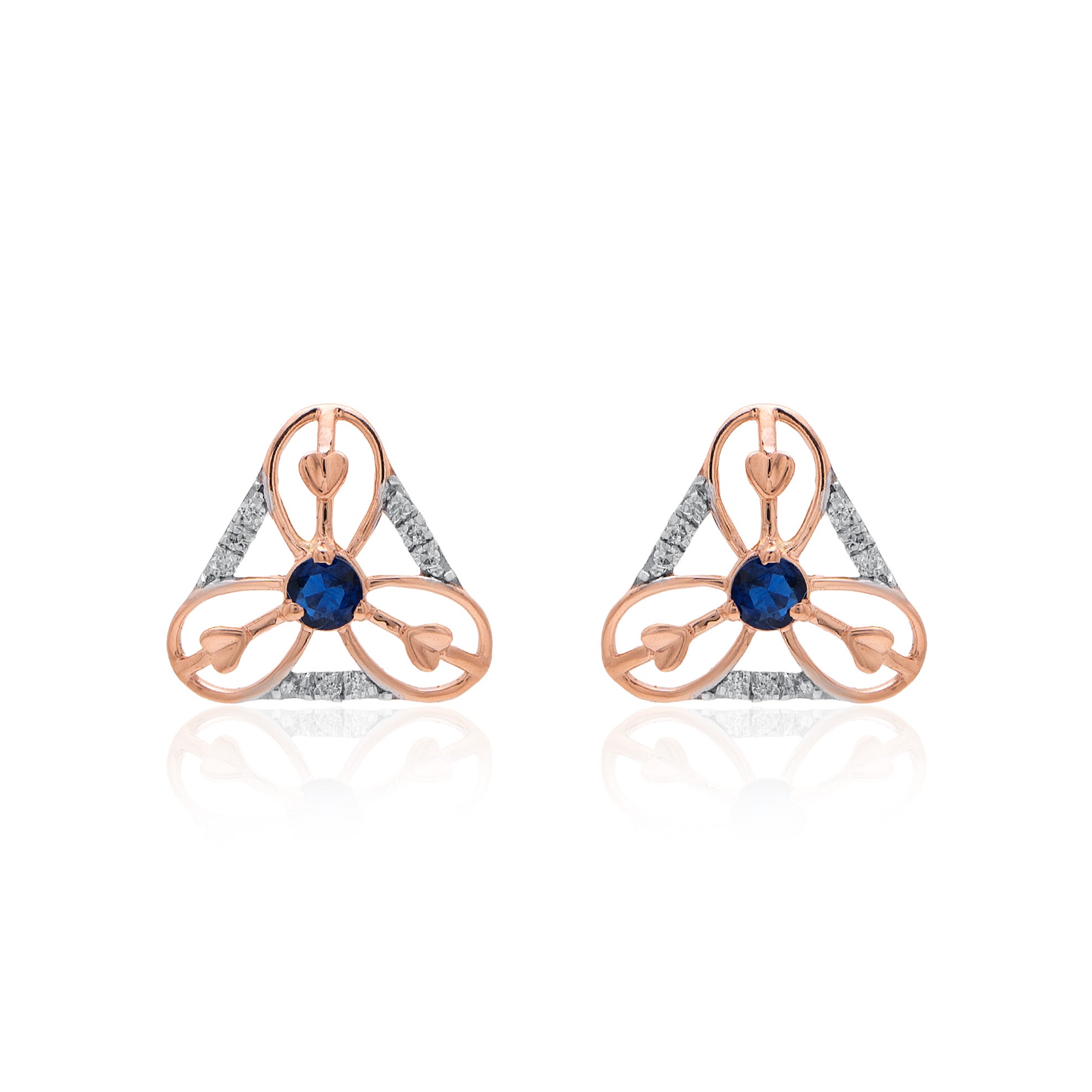 Trinity Aura Diamond Earrings – alternate studio view