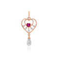 Heartlight Drop Diamond Pendant – front studio view