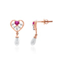 Heartlight Drop Diamond Earrings – front studio view