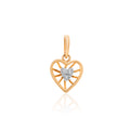 Lattice Heart Diamond Pendant – front studio view