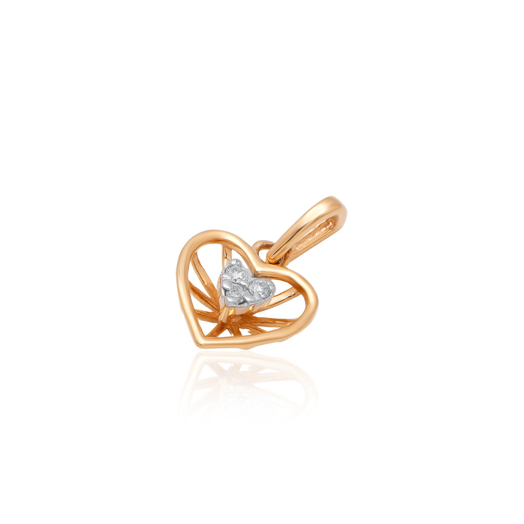 Lattice Heart Diamond Pendant – alternate studio view