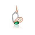 Verdant Leaflet Diamond Pendant – front studio view