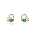 Verdant Sunrise Diamond Earrings – front studio view