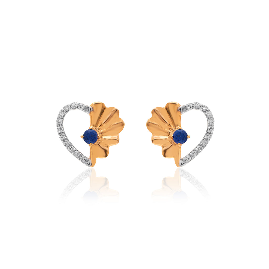 Sunrise Bloom Diamond Earrings – front studio view