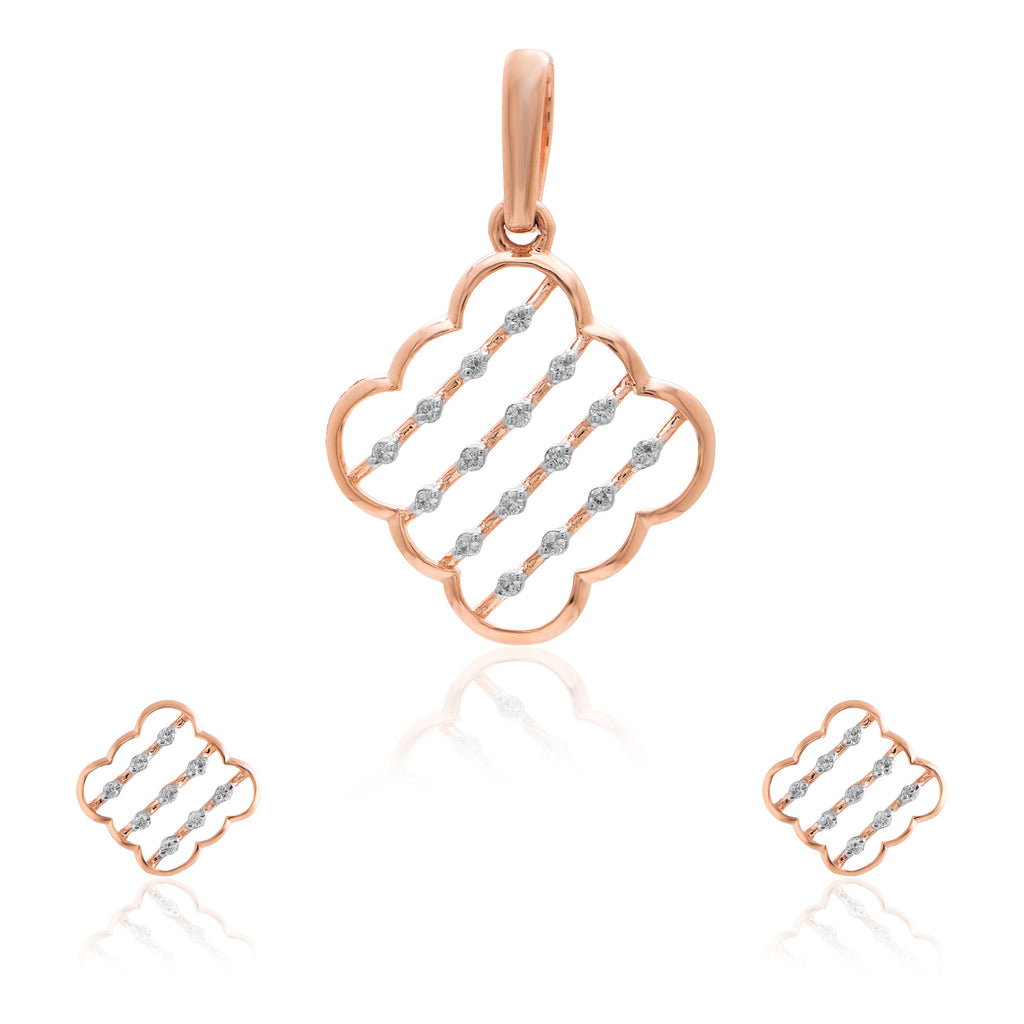 Ripple Square Diamond Pendant – alternate studio view