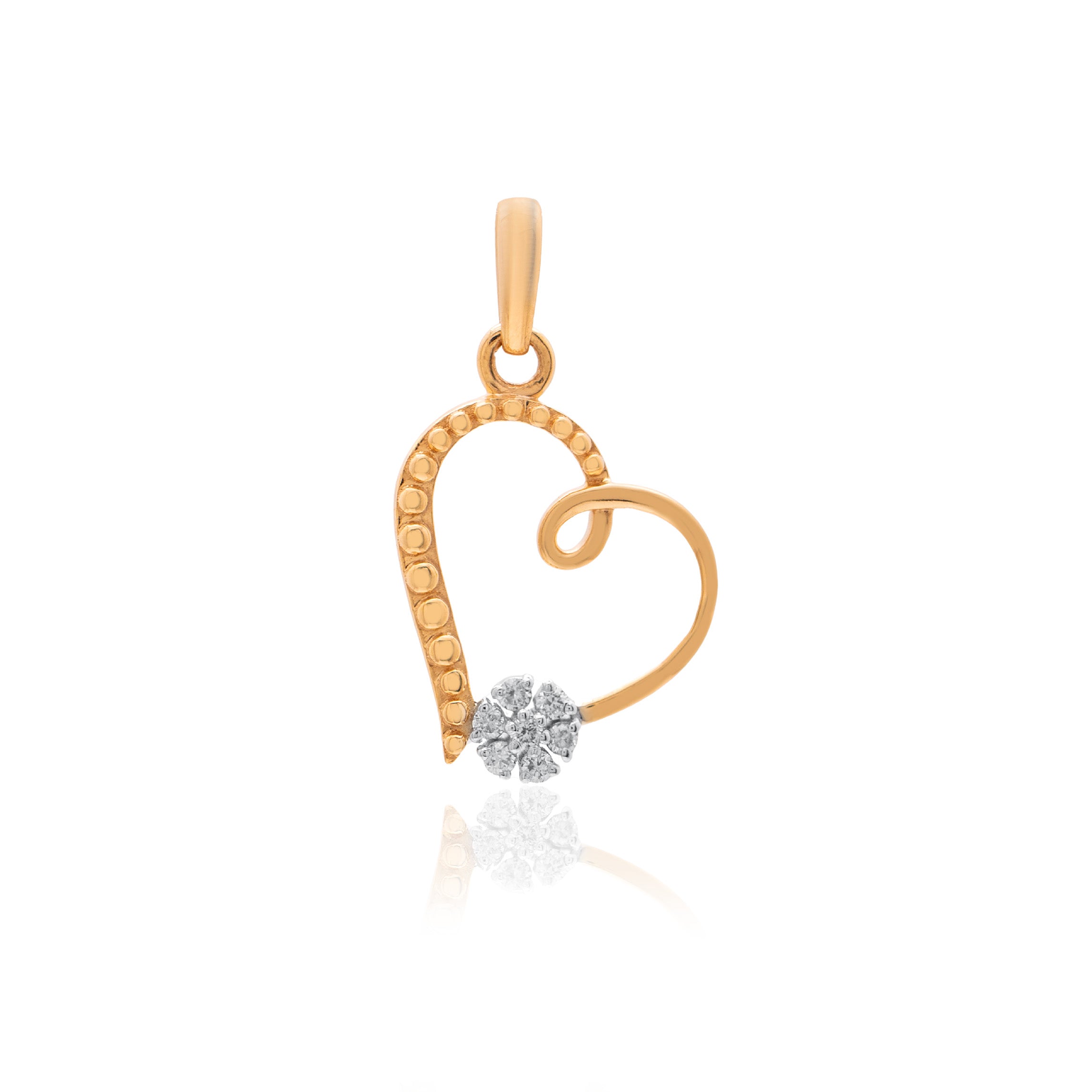 Heartline Drop Diamond Pendant – front studio view