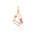 Roseate Kite Diamond Pendant – front studio view