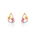 Roseate Geometry Diamond Earrings – front studio view