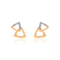 Modern Arc Diamond Earrings – front studio view