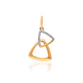 Modern Triangle Diamond Pendant – front studio view
