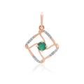 Verdant Tilt Diamond Pendant – front studio view