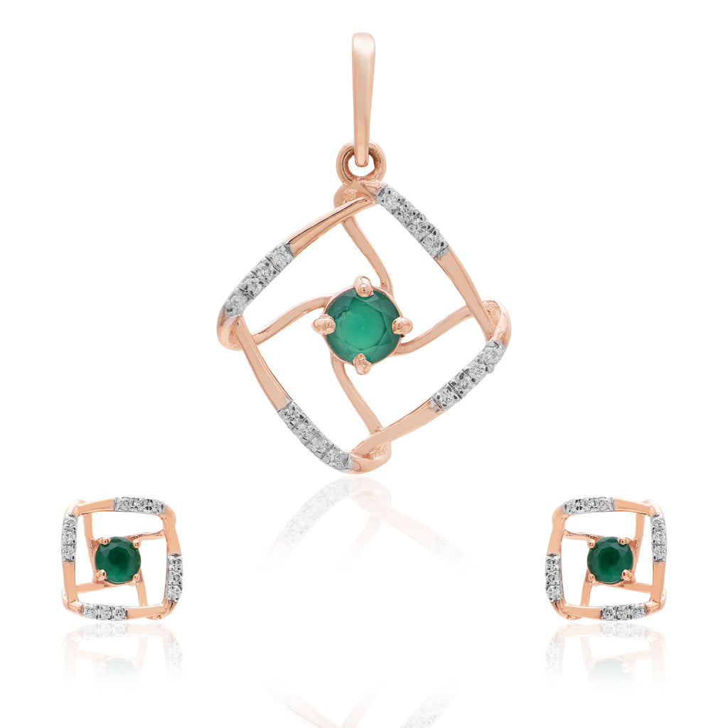 Verdant Tilt Diamond Pendant – alternate studio view