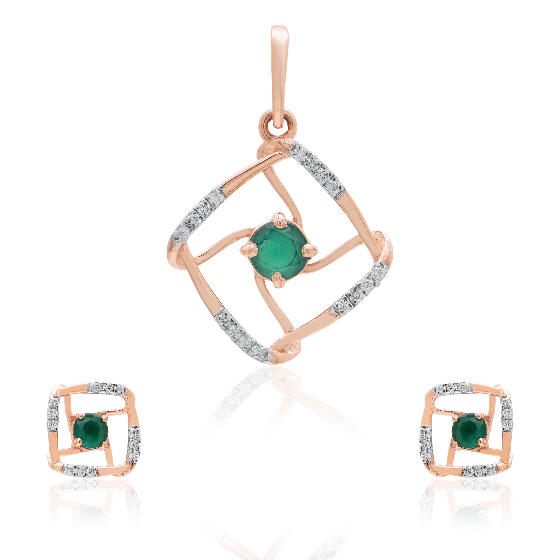 Verdant Tilt Diamond Pendant – alternate studio view
