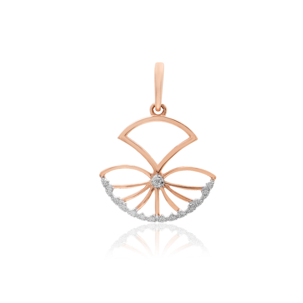 Radiant Fan Diamond Pendant – front studio view