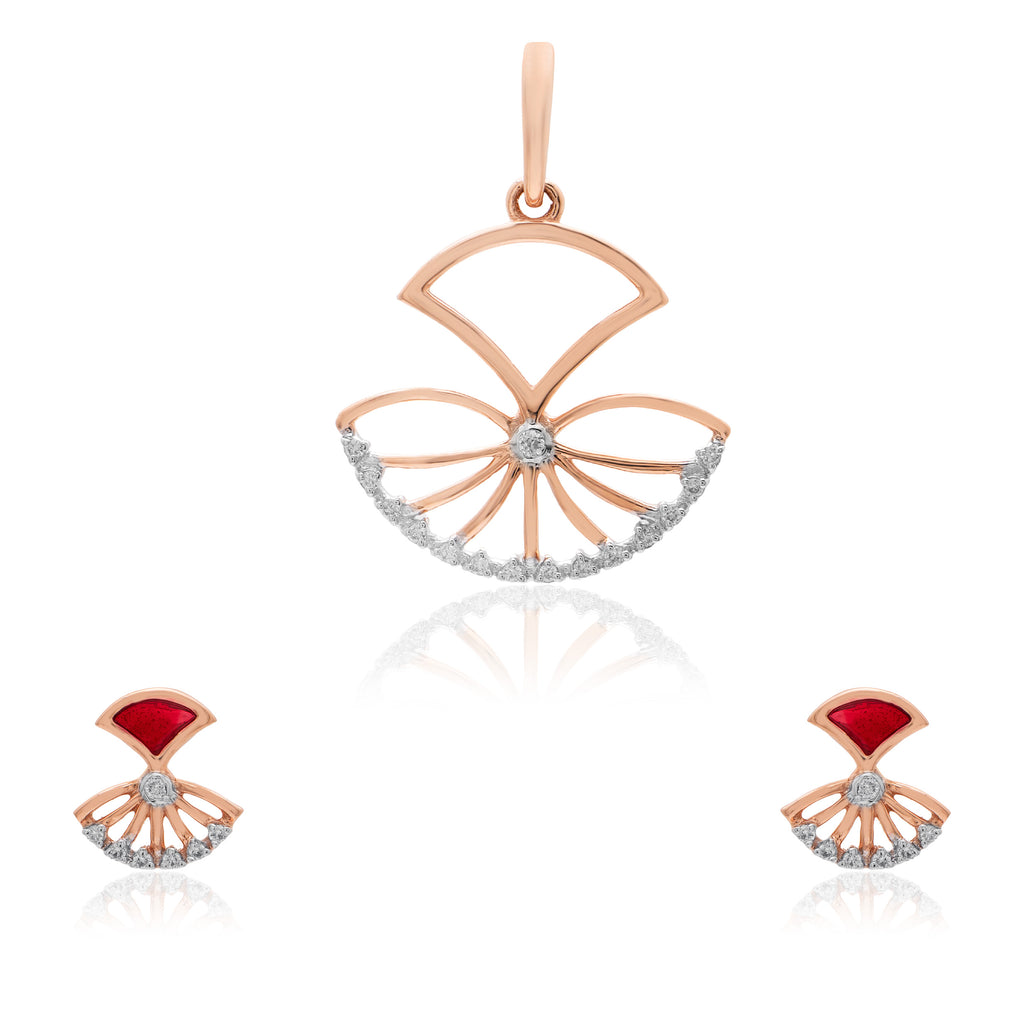 Radiant Fan Diamond Pendant – alternate studio view