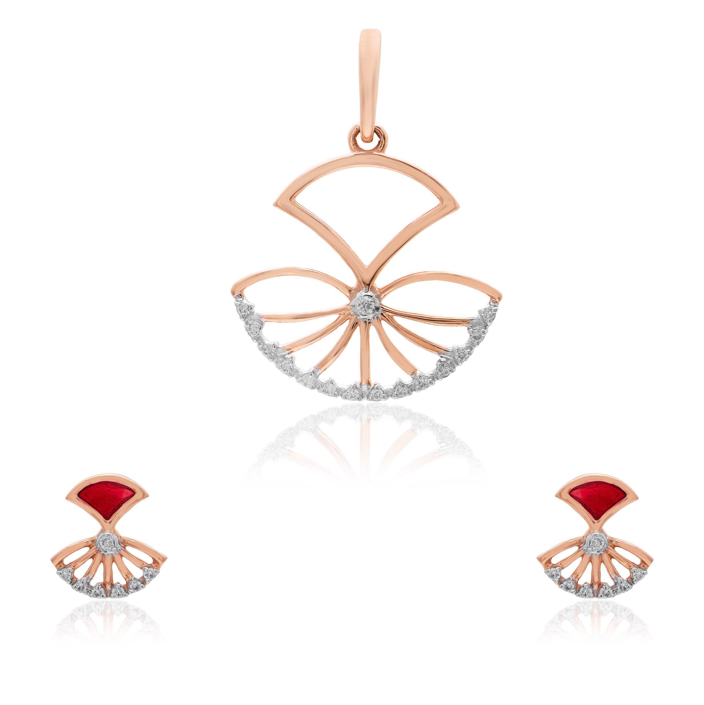 Radiant Fan Diamond Pendant – alternate studio view