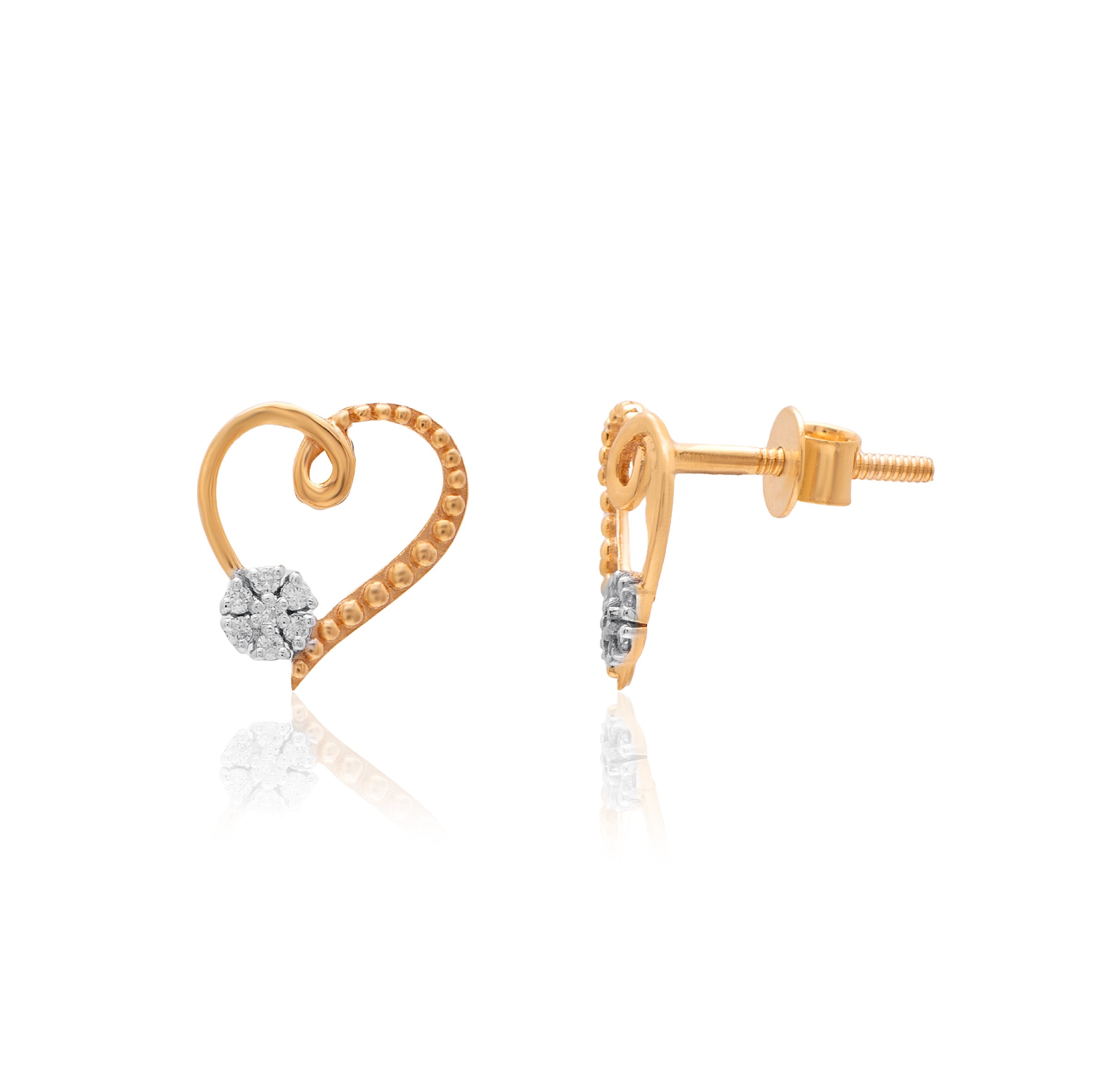 Crimson Fan Diamond Earrings – studio view 2