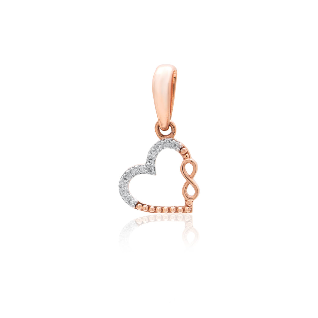 Heart Halo Diamond Pendant – front studio view