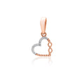 Heart Halo Diamond Pendant – front studio view