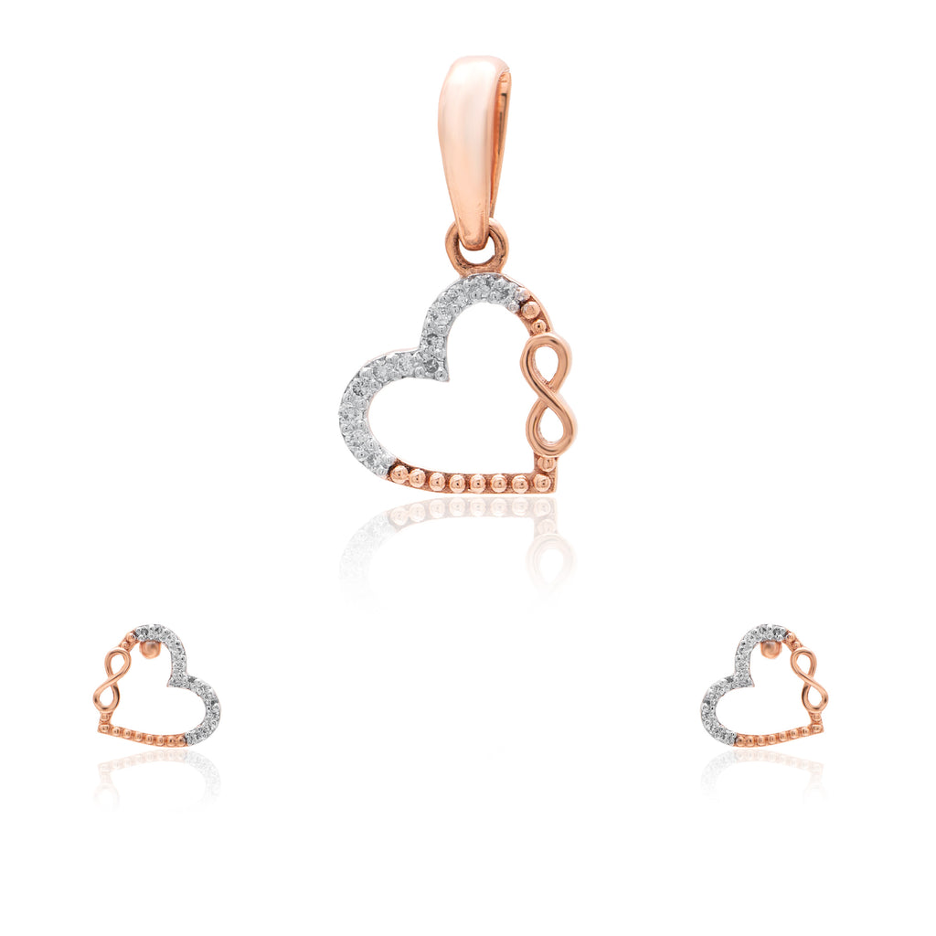 Heart Halo Diamond Pendant – alternate studio view