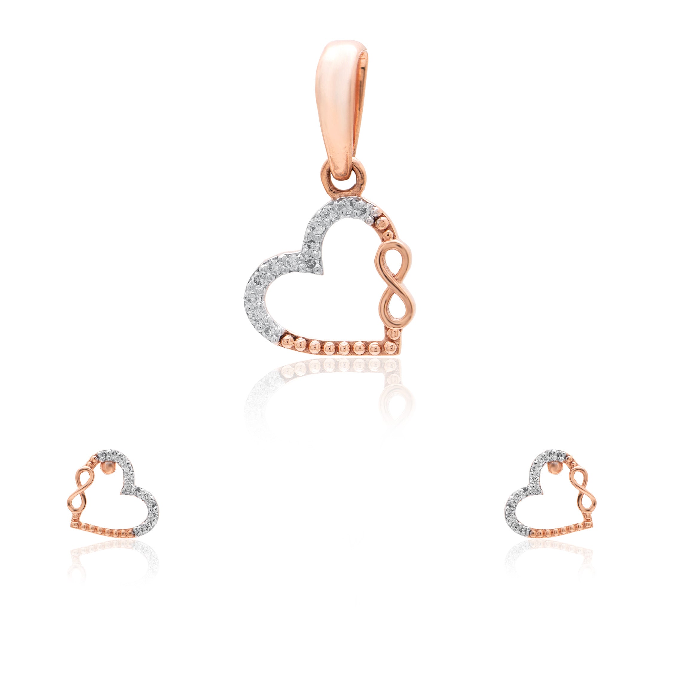 Heart Halo Diamond Pendant – alternate studio view